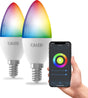 Смарт лампа Calex - комплект 2 - wifi LED осветление - e14 - смарт крушка - димируема - rgb и бяла светлина - 4.9w