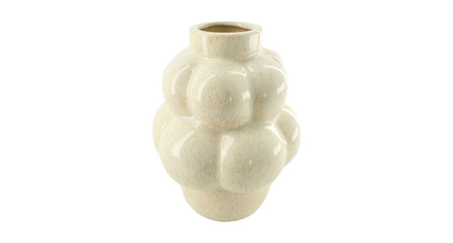 Vase ceramic 15.5x15.5x20cm off white
