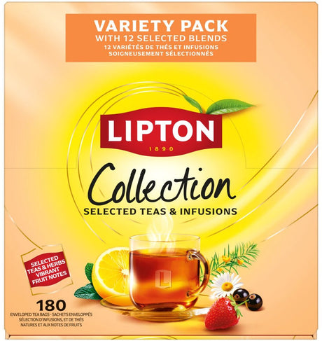 Lipton Feel Good Selection Tea Variety Pack Assortment Box (180 pieces)