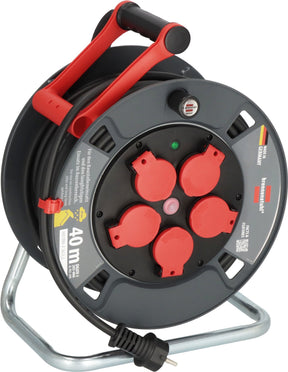 Brennerstuhl professionnelle Kabelroll 300 ku 4100 (40m Kabel a schwaarz, aus speziellen Plastik, fir op Bauplazen a permanent Outdoor Gebrauch, gemaach an Däitschland)