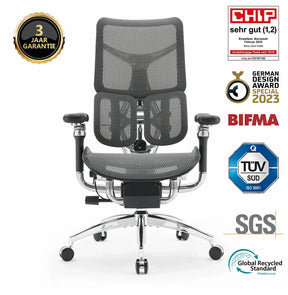 Sihoo doro s300 ergonomische bureaustoel - 6d armleuningen - dynamisch lendensteunsysteem - schokabsorberend veringssysteem - vierassig ondersteuningssysteem - zero-gravity ervaring - bifma sgs gecertificeerd - 78x65x102cm——zwart