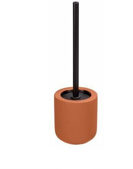 Wenko toilet brush with holder - terracotta - toilet brush with holder