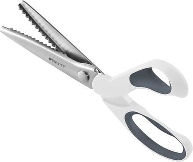 Ножица Westcott Pinking 24 cm неръждаема стомана - бяло сиво сребристо - ac-15983