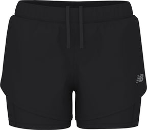 New Balance Sport 2-in-1 Shorts 3 Fraen Sport Hosen - schwaarz