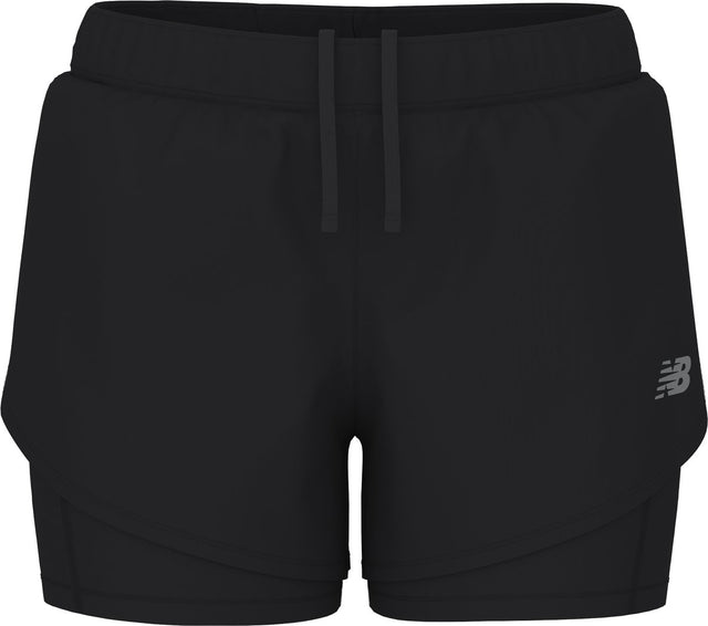 New Balance Sport 2-in-1 Shorts 3 Fraen Sport Hosen - schwaarz