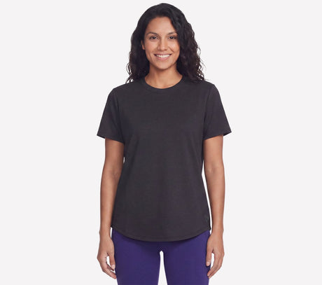 Skechers skechsoft elevate tee dames t-shirt - zwart xl