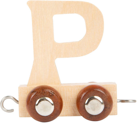 Small foot - wooden letter train - p - 12 pieces