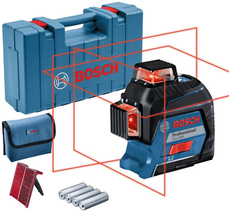 Bosch linjelaser GLL 3-80 4 x AA-batterier + målskylt + fodral