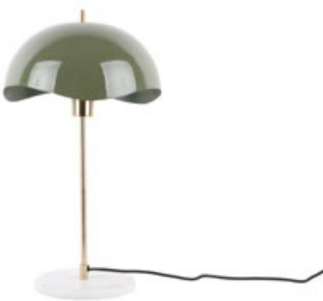 Leitmotiv table lamp waved dome - green - 30x30x56cm - modern