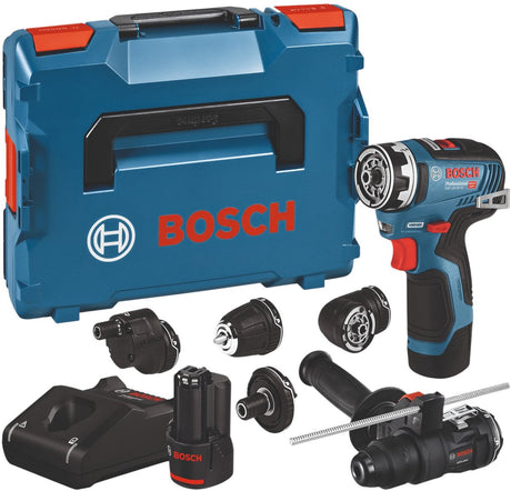 Bosch Professional GSR 12V-35 FC Flexiclick Schrauber +5x Accessoiren 12V 3.0ah in L-Boxx - 06019h3008