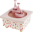 Sophie the giraffe speldosa - dancing sophies - baby speldosa - mammapresent - baby shower present - från 12 månader - 11,5x11,5x8,5 cm - rosa