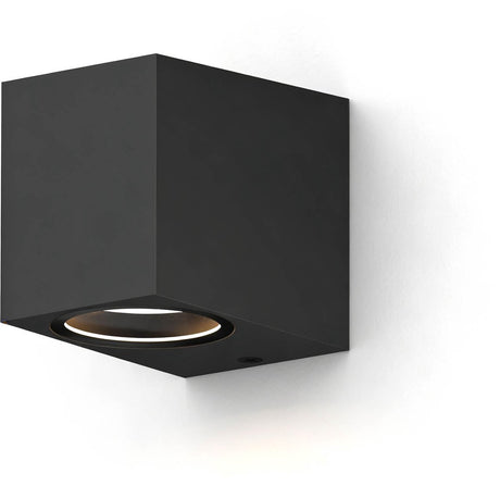 Calex стенна лампа downlight sanremo - gu10 - ip54 водо- и прахоустойчива - подходяща за закрито и открито - лесна инсталация - правоъгълна - черна
