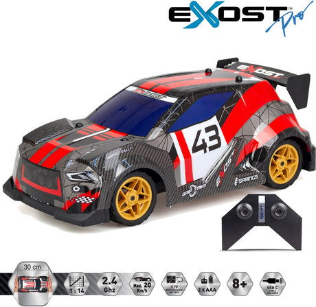 Exost pro rc rally xtr 1:14 - управляема кола вкл. акумулаторна батерия - висока скорост
