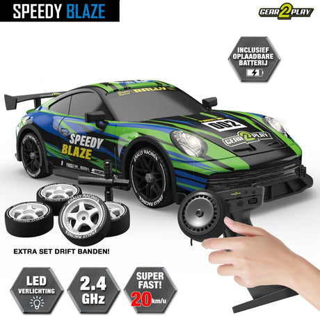 Gear2play Speedy Blaze RC състезателна кола със светлини