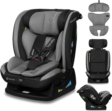 Lionelo aart i-size - children's car seat 4in1 - for baby 0 to 36 kg (0-12 years group 0+ 1 2 3 40-150 cm) - front and rearward - rwf up to 105 cm - mounting with car belt - sturdy, safe - comfortable seat - fully adjustable - washable cover