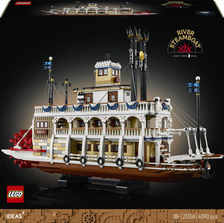 Lego ideas steamboat building kit for adults - 21356