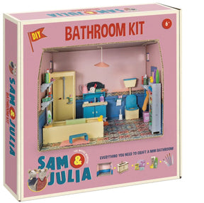 Bambolino sam julia het muizenhuis miniatuur-badkamer knutselpakket - speelgoed kinderen - schaal 1:12 - knutselen - voor meisjes en jongens - toys