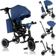 Lionelo tris plus tricycle 2in1 - pram tricycle - 360° rotatable seat - from 9 months to 5 years (25 kg) - large PU anti-puncture wheels - adjustable backrest - parent steering wheel - freewheel function - including accessory set