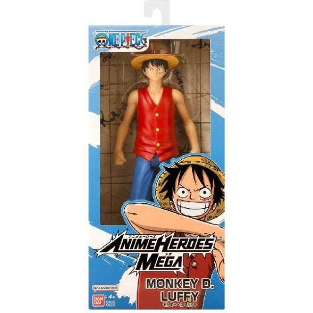 Bandai - anime heroes - one piece - anime heroes mega 30 cm luffy figure - large action figure - luffy manga figure - officially licensed one piece - toys for children 4+ - 38331