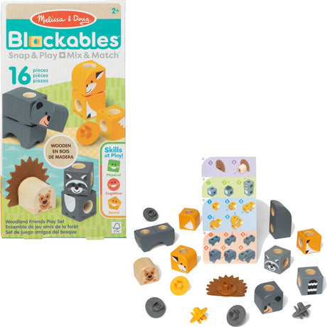 Melissa doug - blockables™ forest friends - 360° building