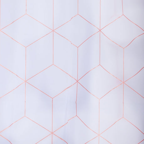 Differnz Duschgardin pastillo - 180 x 200 cm - waasserdicht Peva - wäiss rout