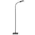 Pisarniška stopnica Briloner - stoječa LED svetilka - črna samostoječa svetilka - s CCT nadzorom barvne temperature - možnost zatemnitve - z dotikom - nagibna - 128 cm