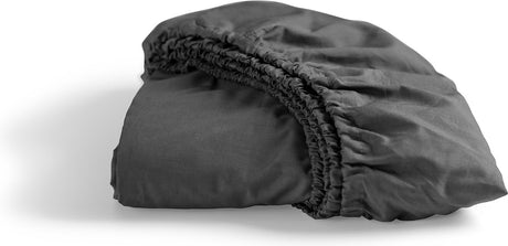 Cinderella - weekend - fitted sheet - suitable for box spring - 100% cotton - 90x200 cm - up to 25 cm mattress height - anthracite