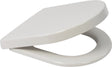 Plieger manta toilet seat - d-shape toilet seat - thermoplastic - white - with lid - soft close - stainless steel mounting