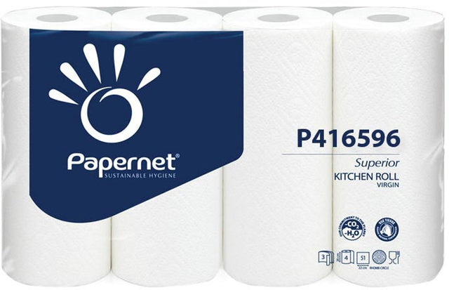 Papernet kuhinjska rola superior | 3-slojni | 51 listov | pakiranje 4 zvitkov