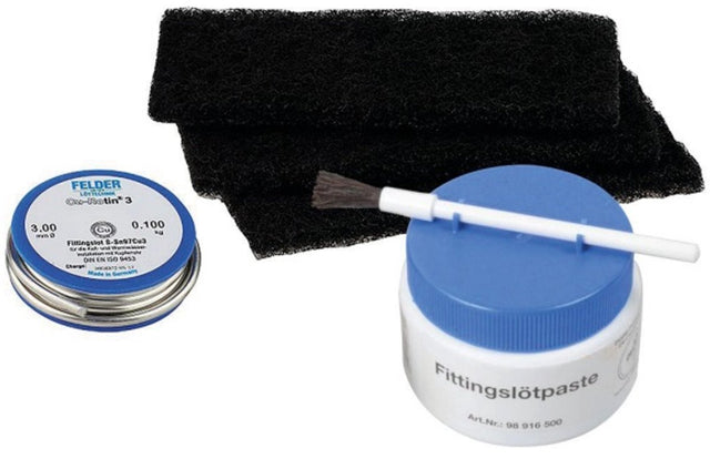 Kirchhoff soldering set (soldering tin soldering fluid cleaning fleece soldering instructions)