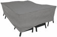 Eurotrail waterdichte hoes voor tuintafel met stoelen, zitgroep hoes, cantonic 225x175x100cm, grijs