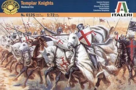 Stavebnica modelu Italeri dioráma - 6125 templárskych rytierov - stredoveký plast - 1:72 - výroba modelov