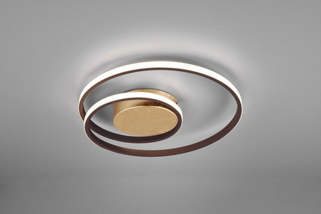 Rl live your light reality zibal - ceiling lamp - rust color - incl. 1x SMD 22 W - lighting up and down - dimmable with switch - not externally dimmable