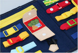 Eddy toys Montessori activity book - learning to open and close clothes - practicing motor skills