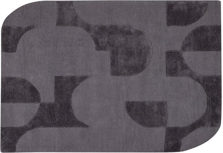 Woood livo rug - wool cotton - gray - 170x240