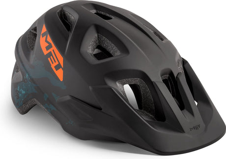 Met eldar mips fietshelm jongens meisjes - fietshelm kinderen - unisize - black camo matt one size