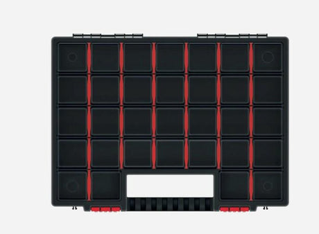 Kistenberg sorting box compartments suitcase - nails screws small items - 30 compartments - plastic - black - 40 x 30 x 5 cm