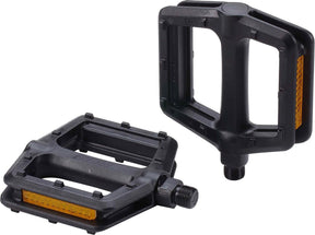 Bbb cycling trailride mtb pedals - e-bike ready - mountain bike pedals non-slip - bicycle pedals with reflectors - bicycle pedals - flat pedals - black - bpd-35