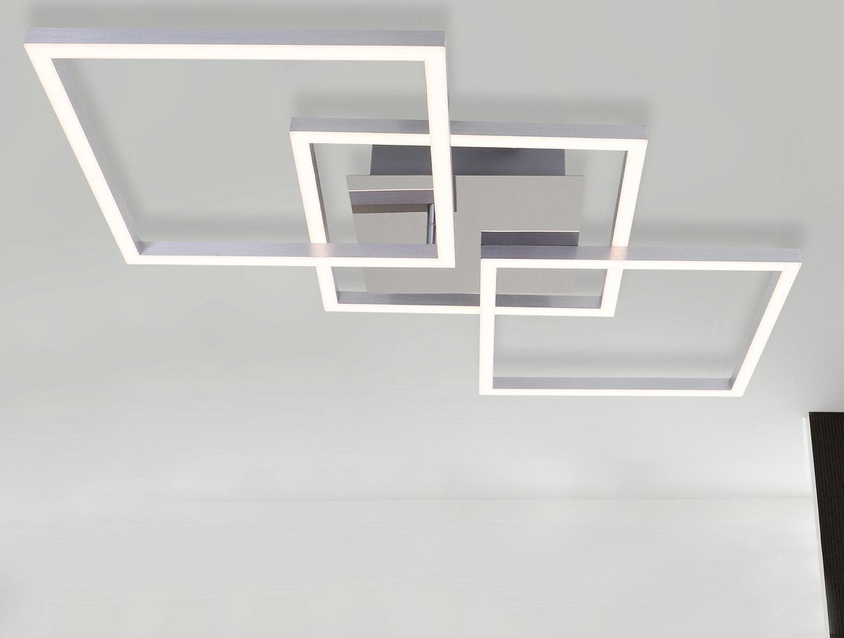 Briloner Leuchten Briloner - Led Plafongslampe - Dimmbar - rotéierbar - 3.000k waarmwäiss Liicht - Wunnzëmmerlampe - Sëlwerfaarf