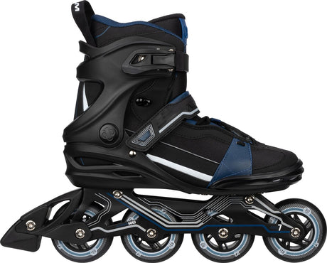 Nijdam inline skates - alu chassis - circuit cruiser - maat 39 - zwart 39