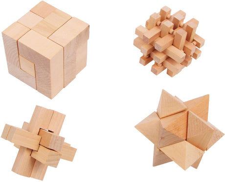 Cos beag - puzzles inchinn adhmaid, sraith de 4