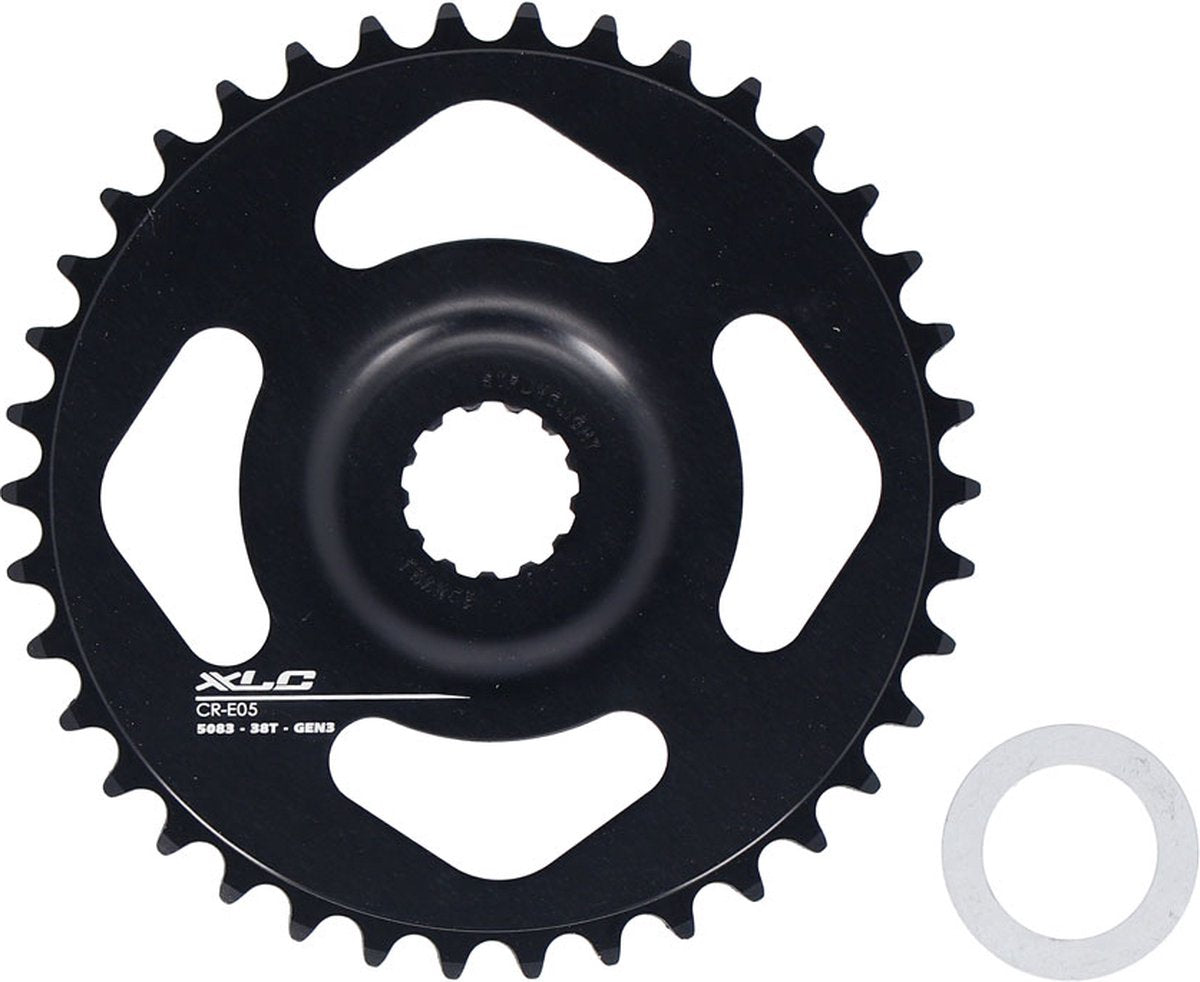 XLC CR-E05 převodník - Bosch Gen3 - 38 zubů - hliník - černý