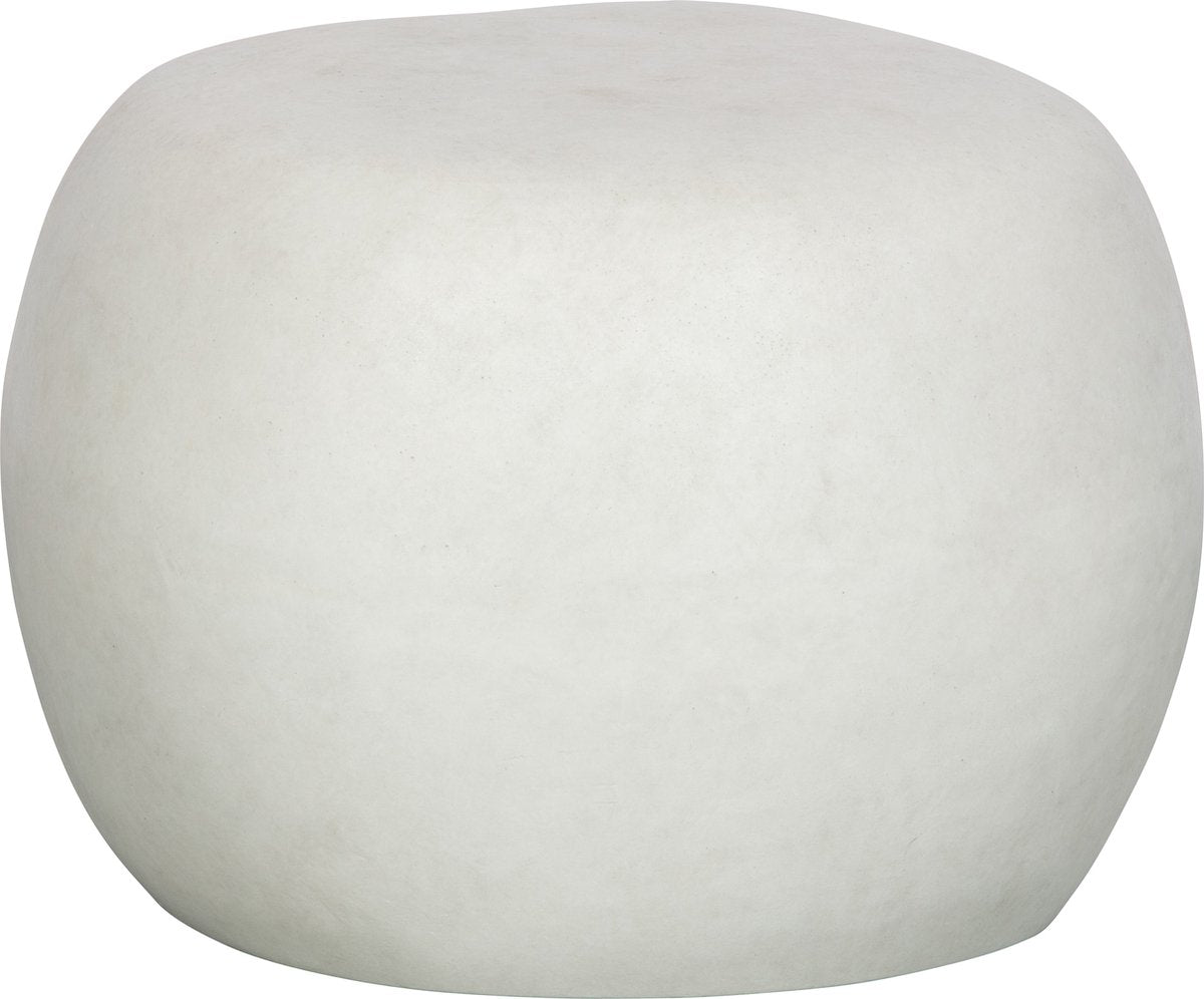 Vtwonen pebble side table - fiber clay - concrete look - white - 35x50x50 cm
