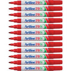 Permanentní popisovač artline 70 ultra 1,5mm červený kulatý ekologický