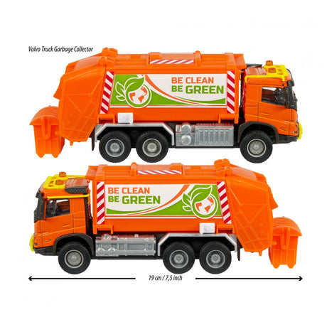 Majorette grand series - volvo truck smetarsko vozilo - kovina - svetloba in zvok - 18 cm - vozilo igrača