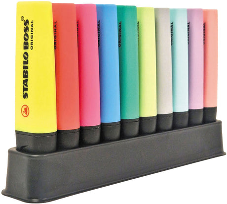 Stabilo boss original pastel highlighter pen desk set - 10 pcs.