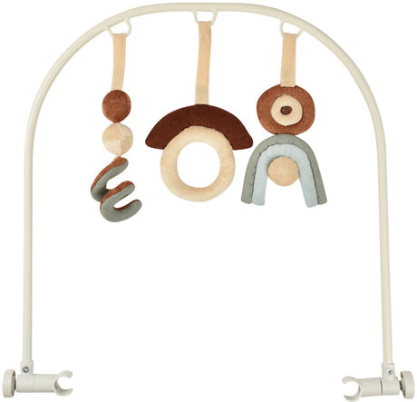 Béaba play arch relax up down plus - sensory toy arch with 3 removable figures - bell, crinkle material and soft textures in velvet, cotton and wood - 5 tilt positions - from 0 to 6 months - multi-colour