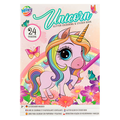 Kreativ Handwierksgrupp Glitterfaarf a Sticker Buch Unicorn Mermaid