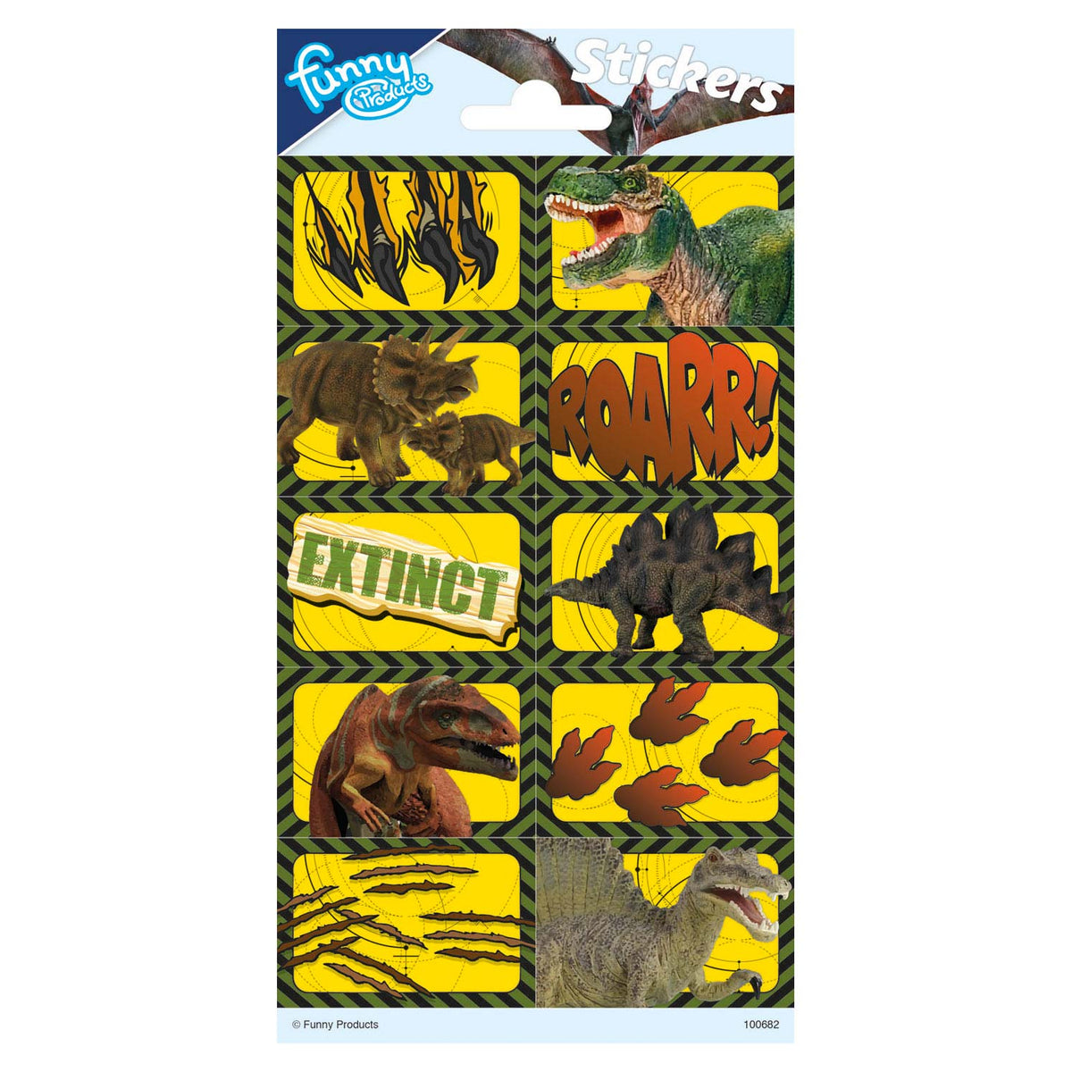 Dinossauros em folha de autocolantes Totum