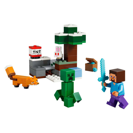 Lego Minecraft Steve's Taiga Adventure Video Game Building Kit for Kids - 21583